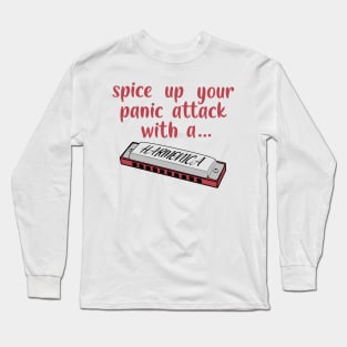 Spice up your panic attack with a harmonica Long Sleeve T-Shirt